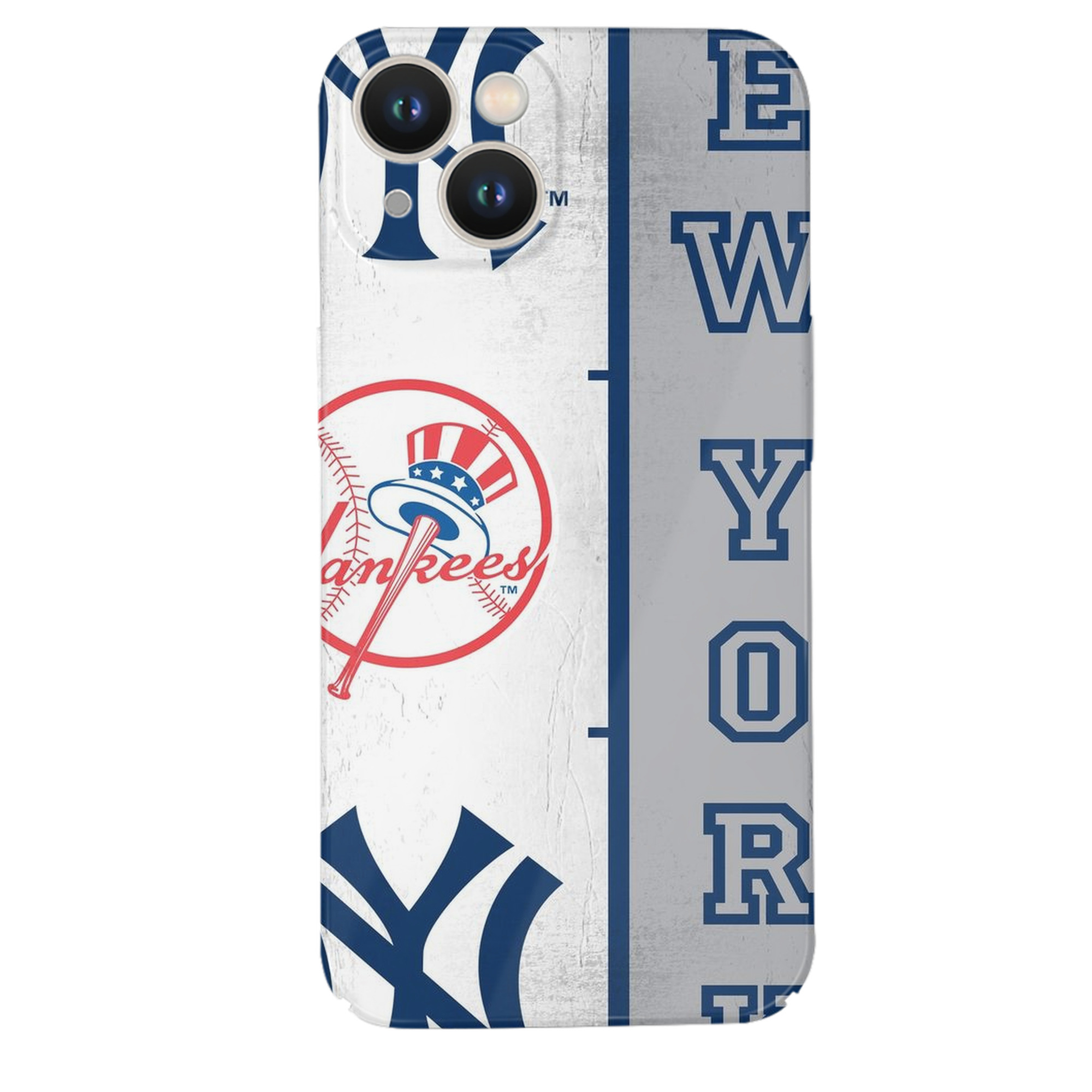 New York Yankees 217 IPhone 14 Series Full-Cover Hard Case – Shockproof With Raised Camera Protection – Precise Cutouts, Wireless Charging Compatible – Durable, Anti-Yellowing, Easy To Clean